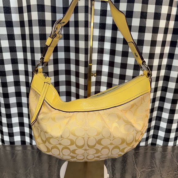 Coach Handbags - Coach Soho Pleated Yellow Signature Hobo Shoulder Bag 2010